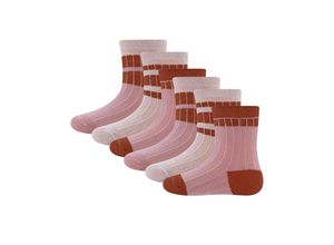 4053657873752 - ewers - Socken RINGEL 6er Pack in rose kupfer Gr23-26