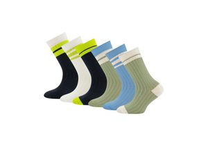 4053657873820 - ewers - Socken RINGEL 6er Pack in grün blau schwarz Gr23-26