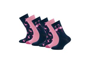 4053657873905 - ewers - Socken FLAMINGOS 6er Pack navy ice pink Gr35-38