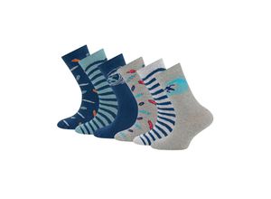 4053657873929 - ewers - Socken SURFER 6er Pack in arctic grau Gr23-26