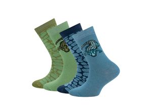 4053657874056 - ewers - Socken KROKODIL 4er Pack peppermint navy Gr23-26