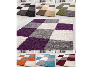 4053658990526 - Wunderschöne Shaggy Kariert Teppich Hochflor Intensive Farbbrillanz 30 mm 4053658990526 - Wunderschöne Shaggy Kariert Teppich Hochflor Intensive Farbbrillanz 30 mm