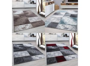 4053658992742 - Wunderschöne Kurzflor Teppich 13 mm Moderner Designer Konturenschnitt 3D