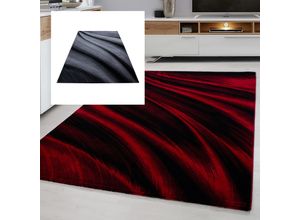 4053658997822 - Teppich modern Designer Wohnzimmer Abstrakt Muster Rot oder Schwarz