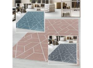 4053659038043 - Designer Kurzflor Teppich modern design Wohnzimmer meliert kariert Höhe 10 mm