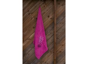 4053682007276 - Saunatuch Suovilla Fuchsia finnisches Saunahandtuch aus 100% Baumwolle 100x150cm - Pikkupuoti Oy