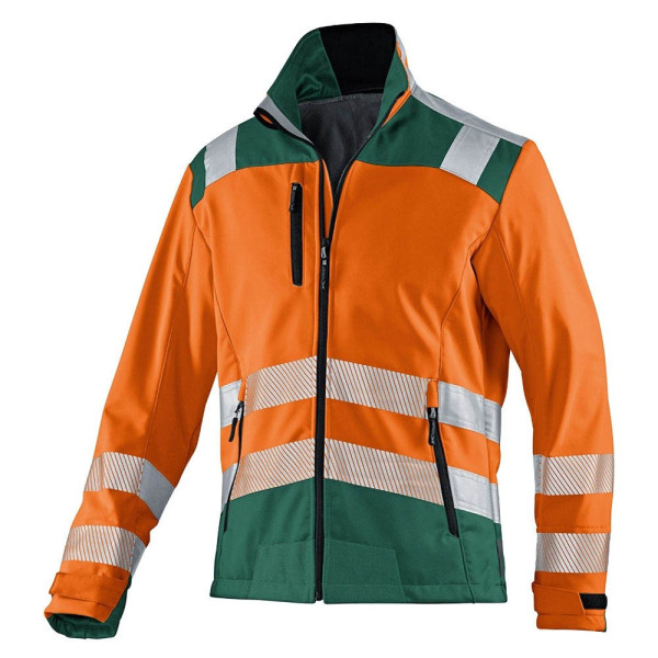 4053813374178 - Kübler Workwear - Kübler Reflectiq Softshell Jacke psa 2 warnorange moosgrün Gr xxl - orange