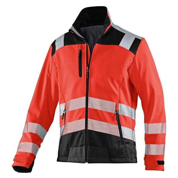 4053813374284 - Kübler Workwear - Kübler Reflectiq Softshell Jacke psa 2 warnrot schwarz Gr xs - rot