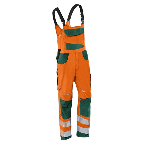 4053813375618 - unisex Warnschutz-Latzhose REFLECTIQ orange moosgrün Größe 114