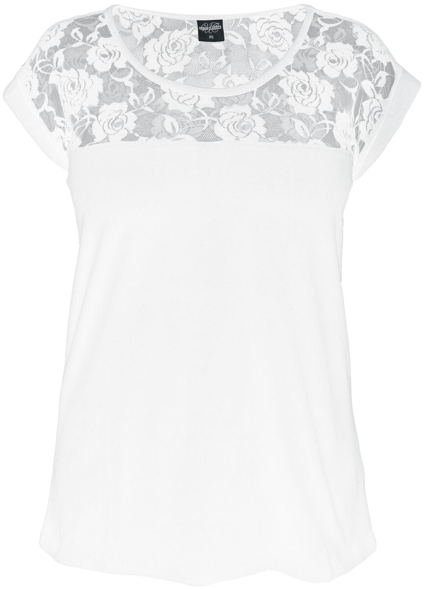 4053838032008 - Ladies Top Laces Tee T-Shirt weiß in L