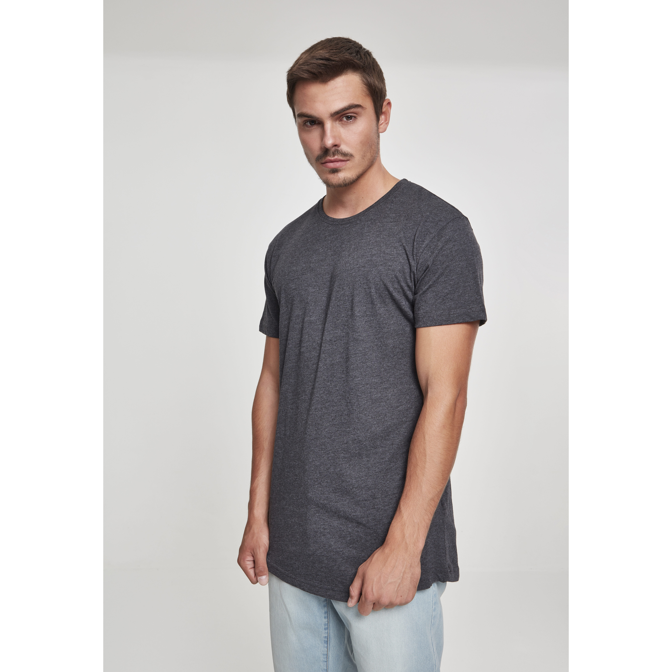 4053838103005 - Herren Shaped Long Shirt TB638 Charcoal 4053838103005 - Herren Shaped Long Shirt TB638 Charcoal