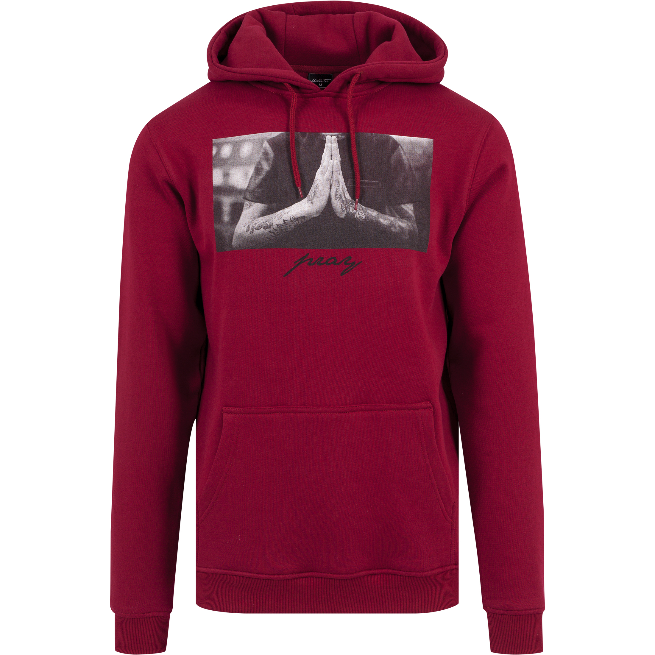 4053838104125 - Mister Tee Pray Hoody MT275 ruby