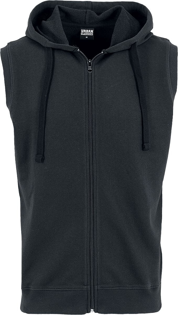 4053838116050 - Sleeveless Terry Zip Hoodie Kapuzenjacke schwarz in XXL