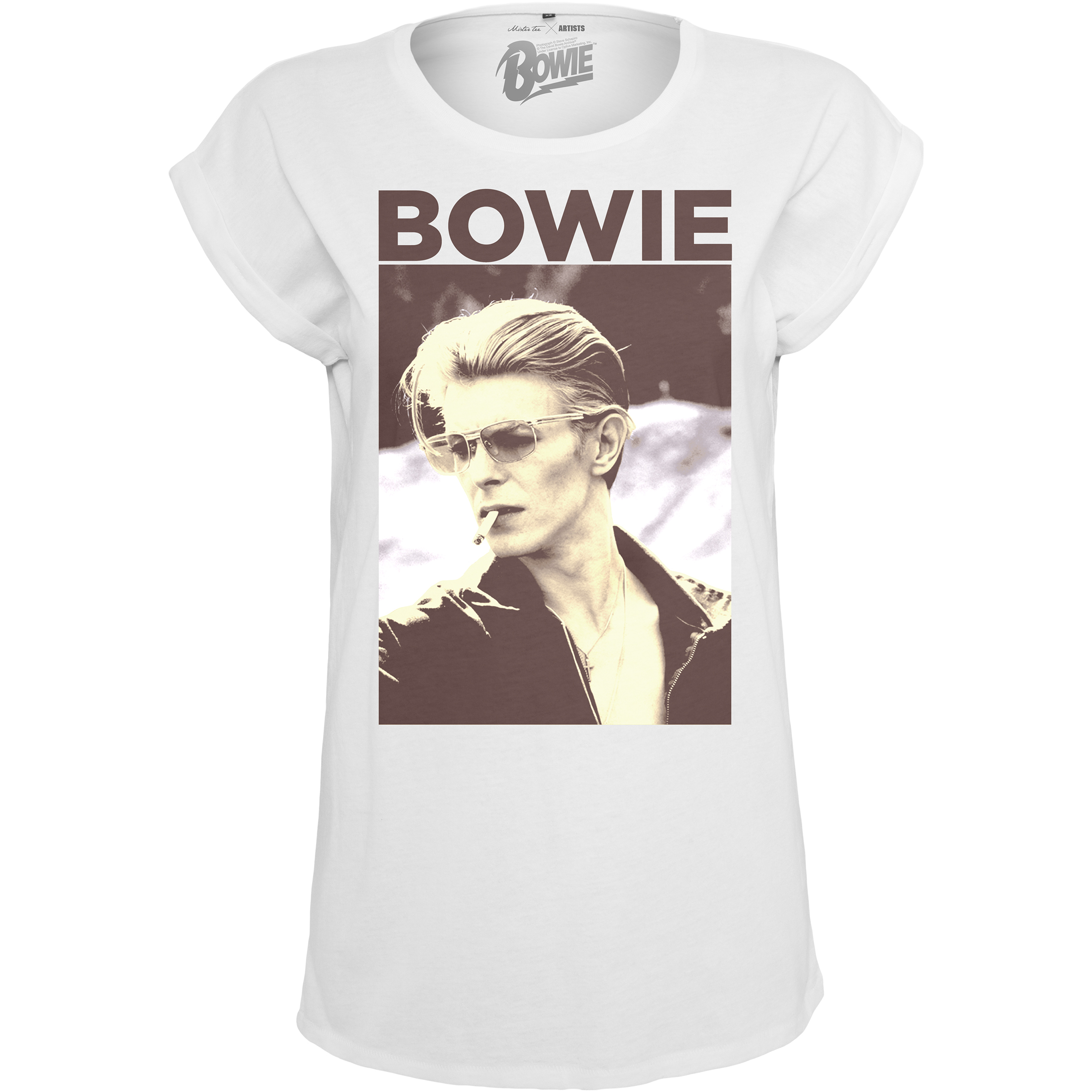 4053838139905 - Mister Tee Ladies David Bowie Tee MT365 White