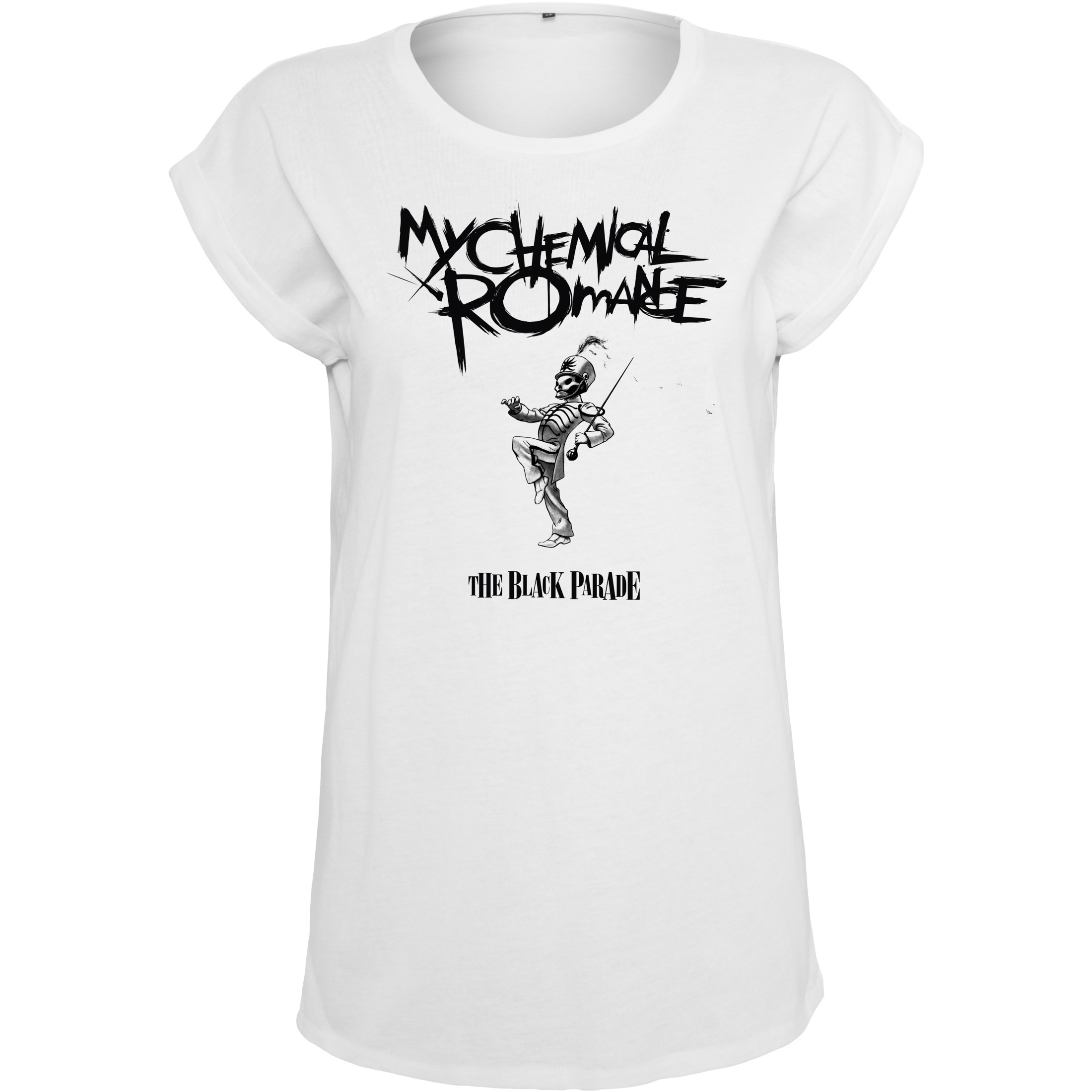 4053838143803 - Mister Tee Ladies My Chemical Romance Black Parade Cover Tee MT413 White