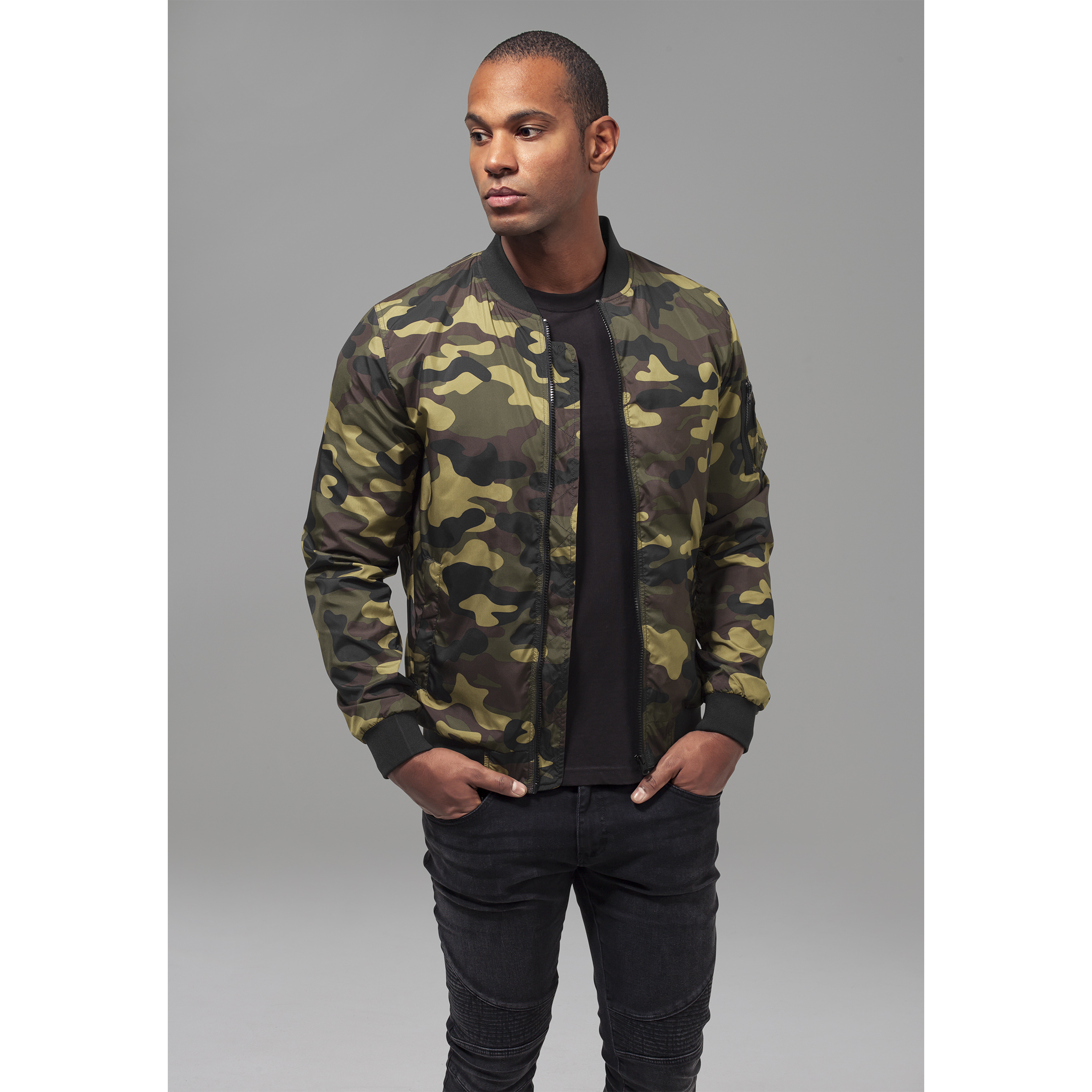 4053838158692 - Light Camo Bomber Jacket Bomberjacke woodland in L