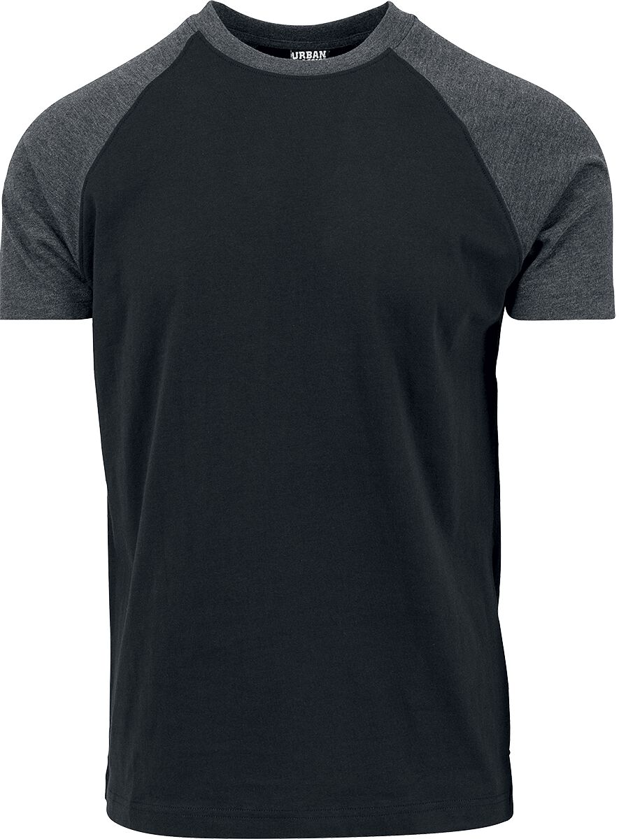 4053838164181 - T-Shirt Herren REGLAN CONTRAST TEE TB639 Schwarz Dunkelgrau Blk Cha