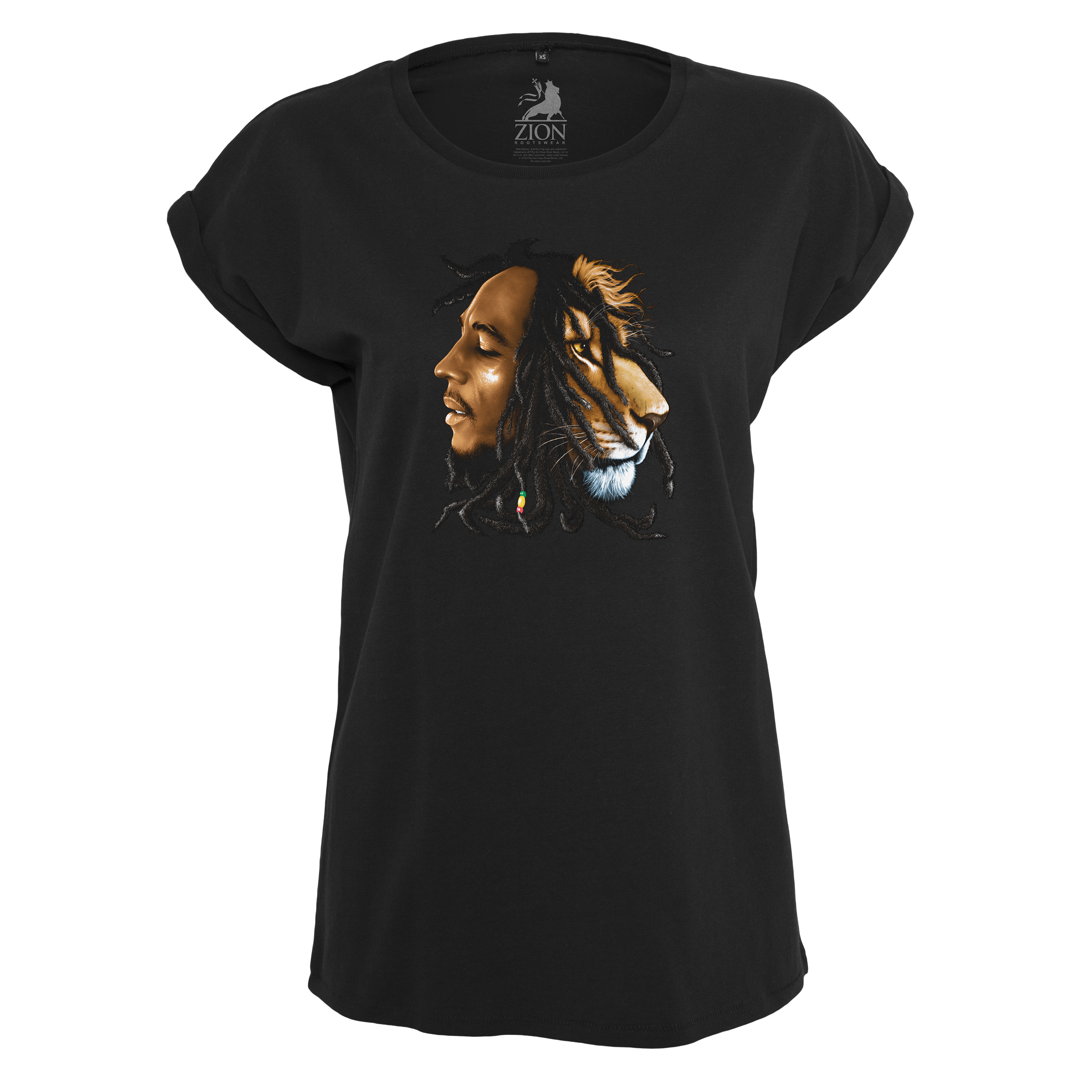 4053838179710 - Frauen-T-Shirt Mister Tee bob marley lion face