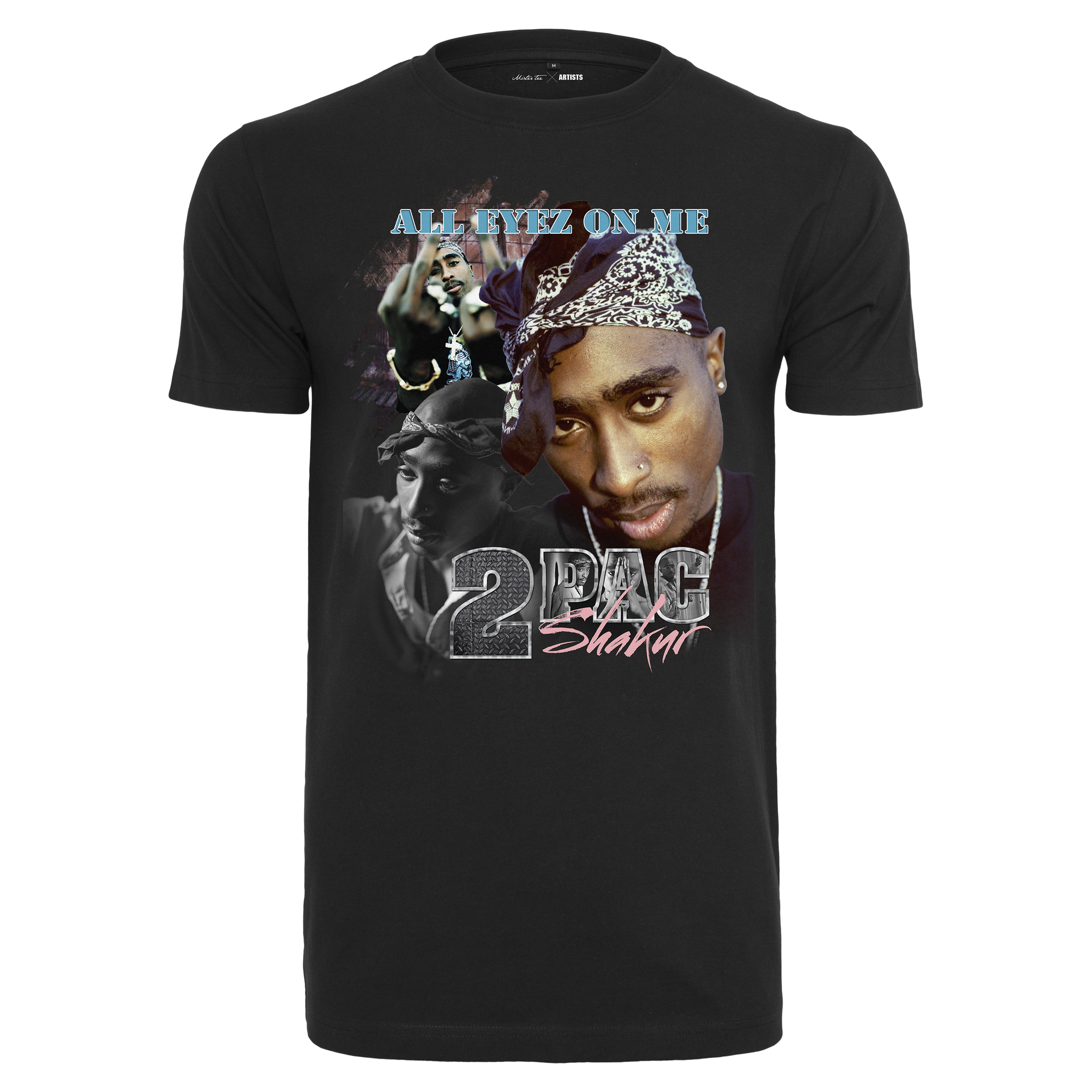 4053838246467 - Mister Tee T-Shirt TUPAC RETRO TEE MT621 Black