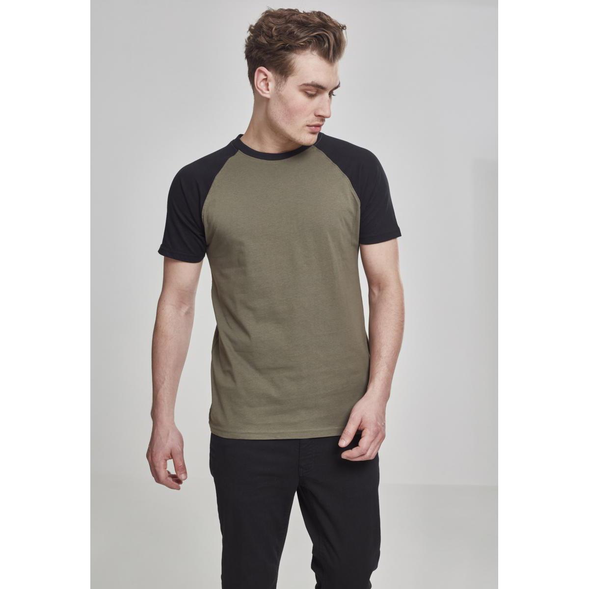 4053838262412 - T-Shirt Herren REGLAN CONTRAST TEE TB639 Grün Schwarz Olv Blk 4053838262412 - T-Shirt Herren REGLAN CONTRAST TEE TB639 Grün Schwarz Olv Blk