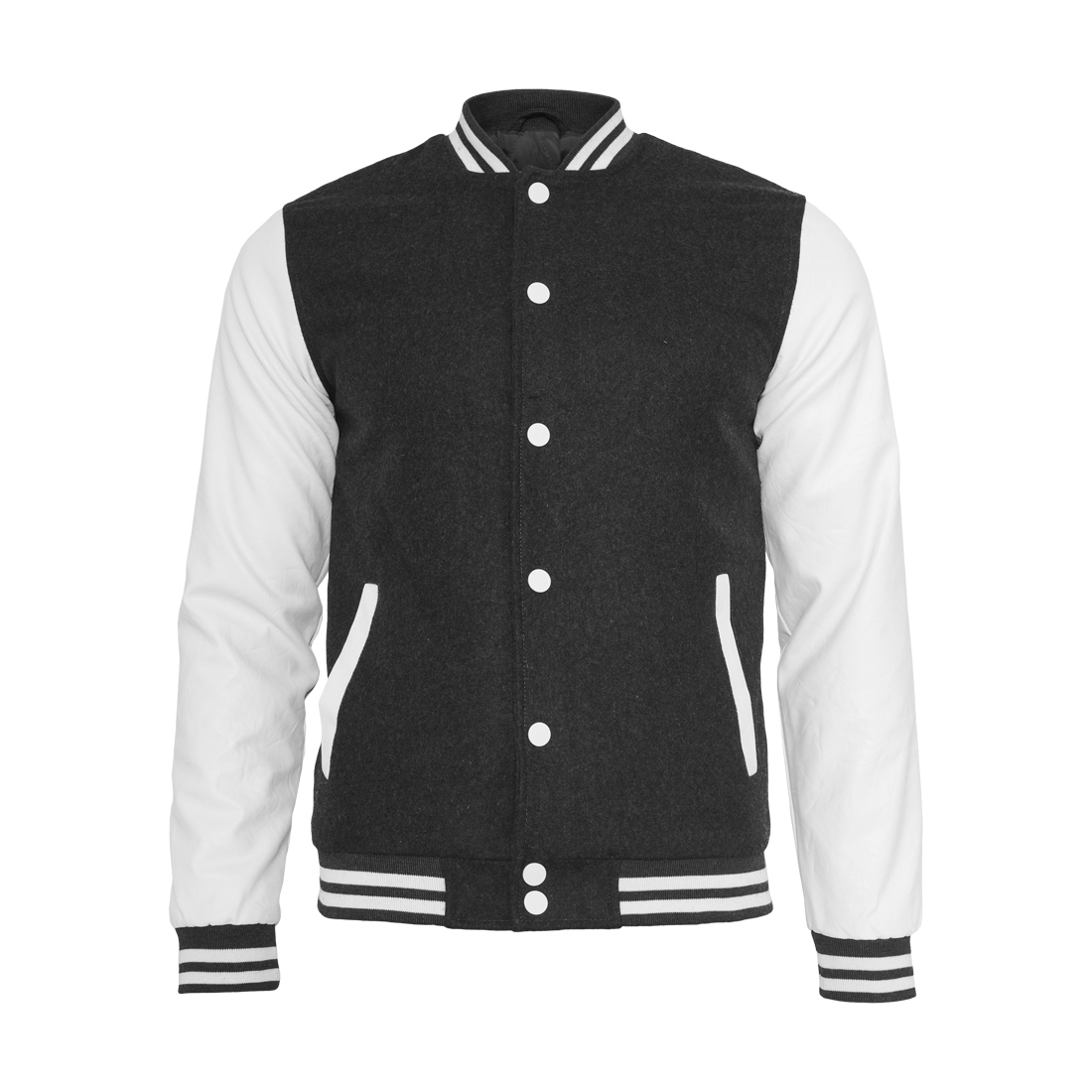 4053838339565 - Jacke Herren OLDSCHOOL COLLEGE JACKET TB201 Black White