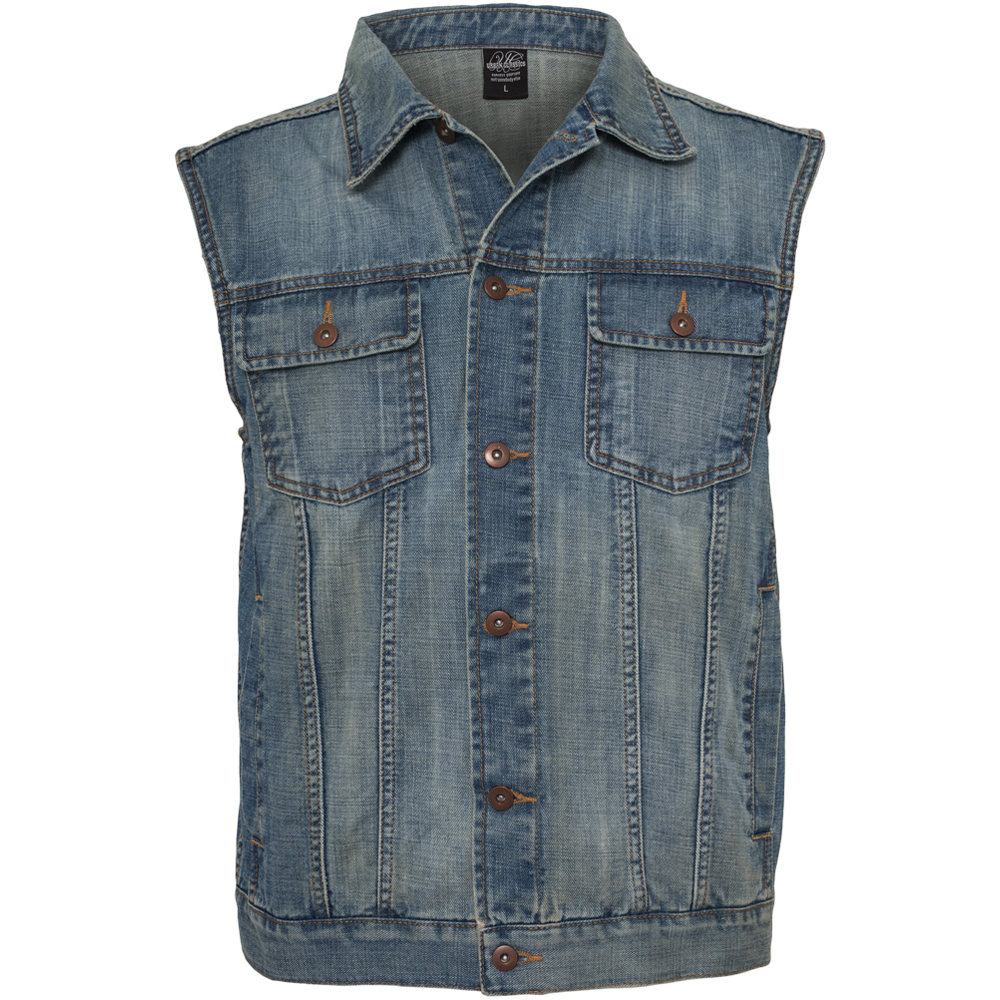 4053838417232 - Jeansjacke Herren DENIM VEST TB514 Blau Lightblue