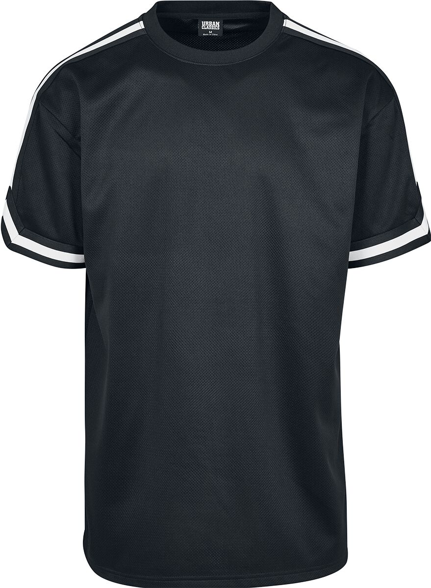 4053838425992 - Oversized Stripes Mesh Tee T-Shirt schwarz in XL