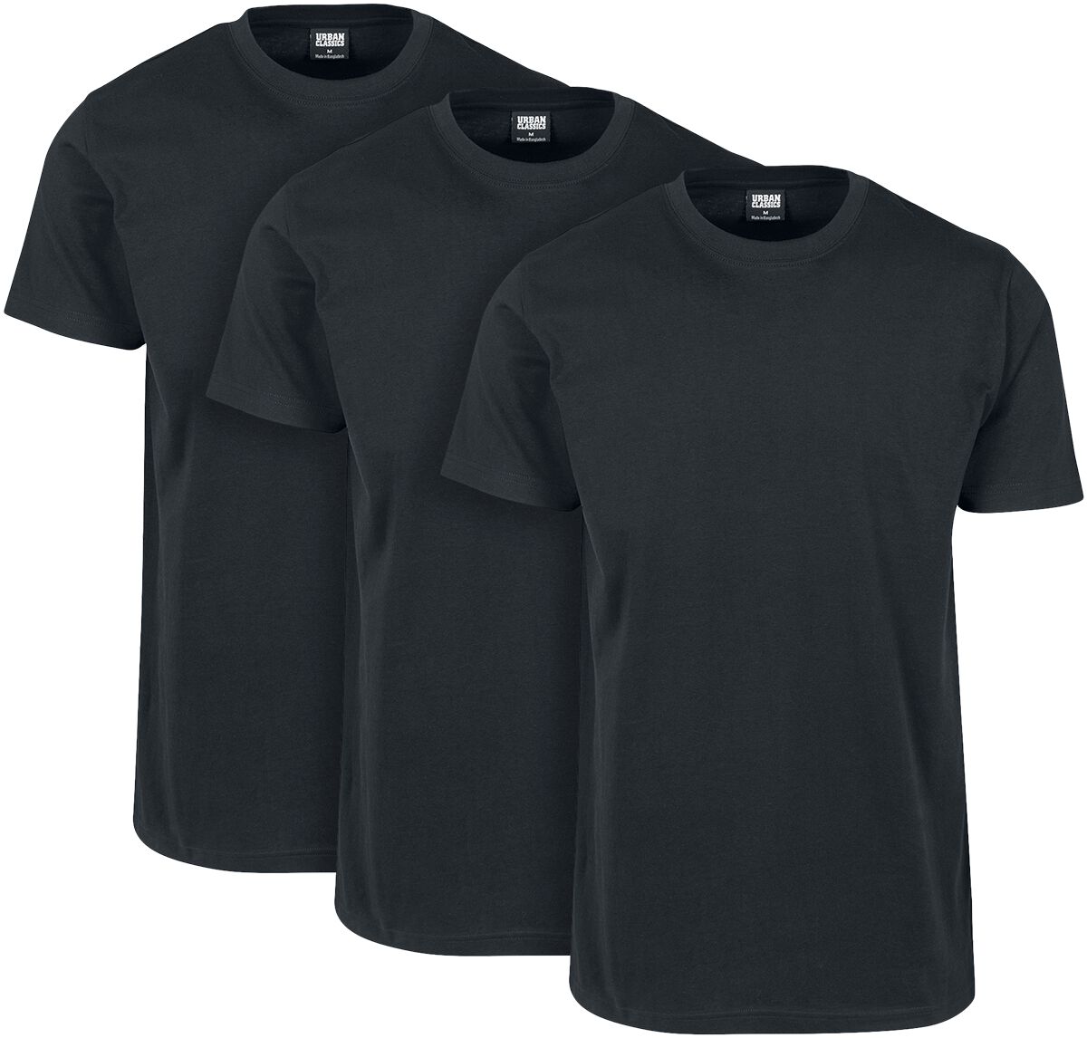 4053838461686 - Basic Tee 3-Pack T-Shirt schwarz in M