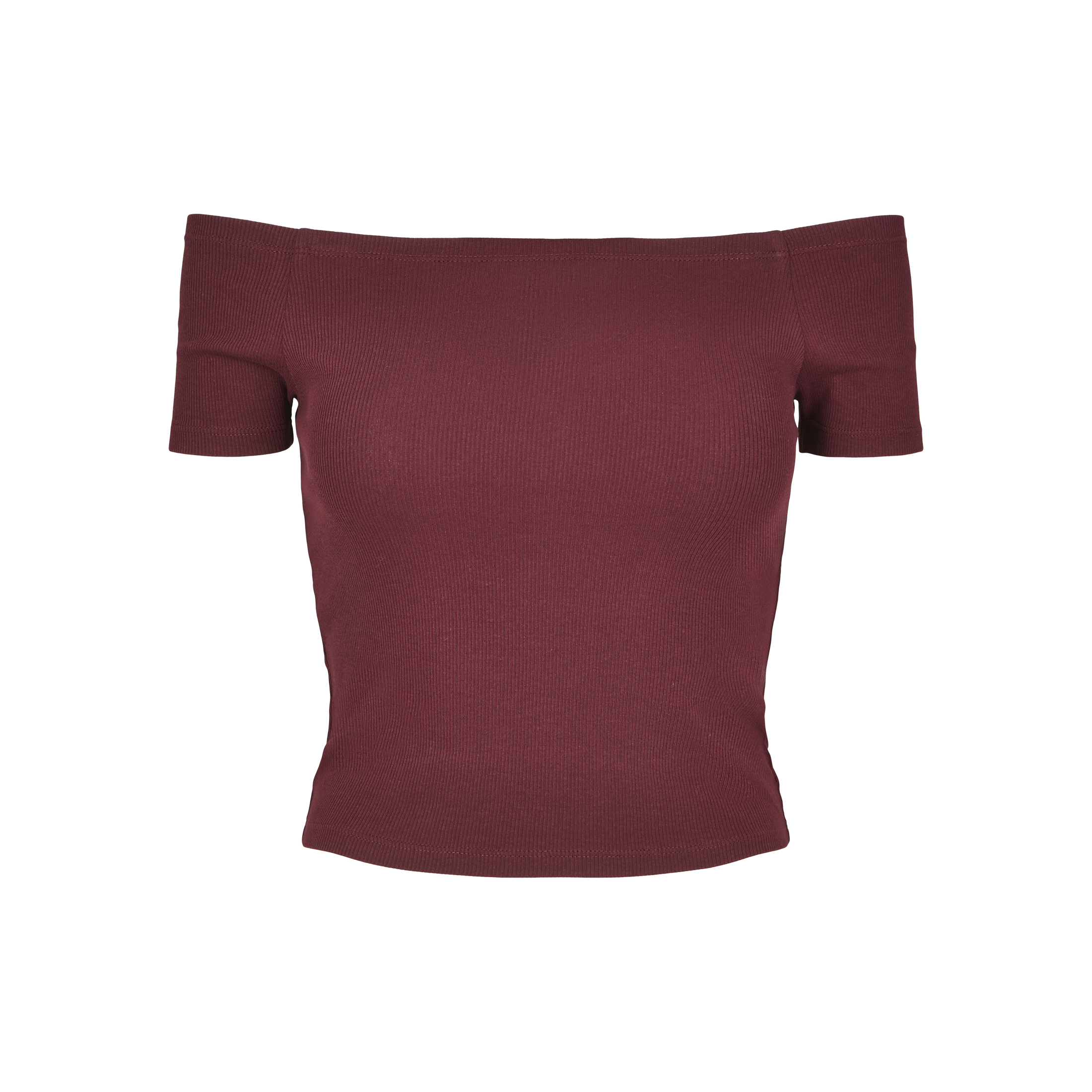 4053838462782 - T-Shirt LADIES OFF SHOULDER RIB TEE TB1500 Dunkelrot Redwine