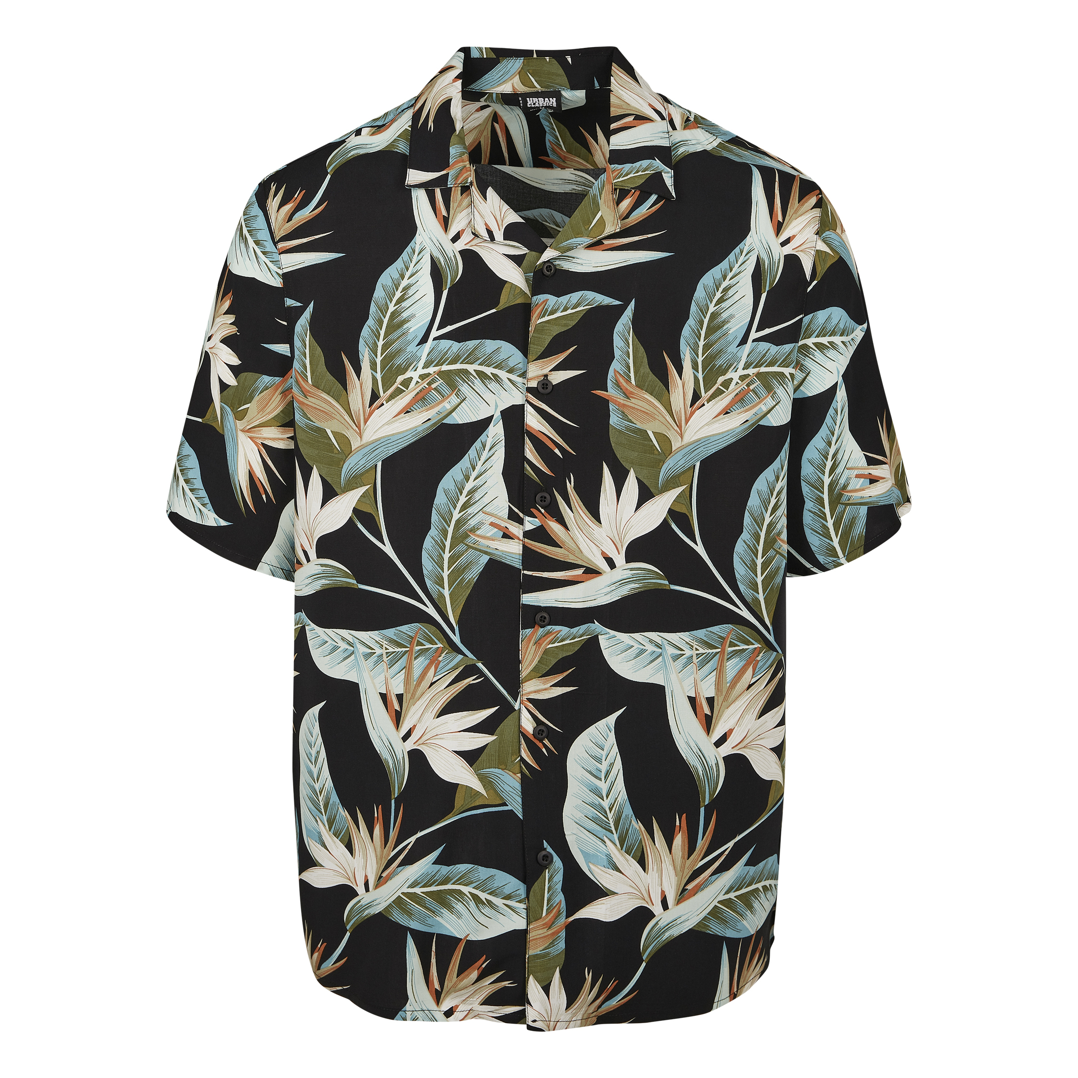 4053838574102 - Blossoms Resort Shirt Kurzarmhemd schwarz grün