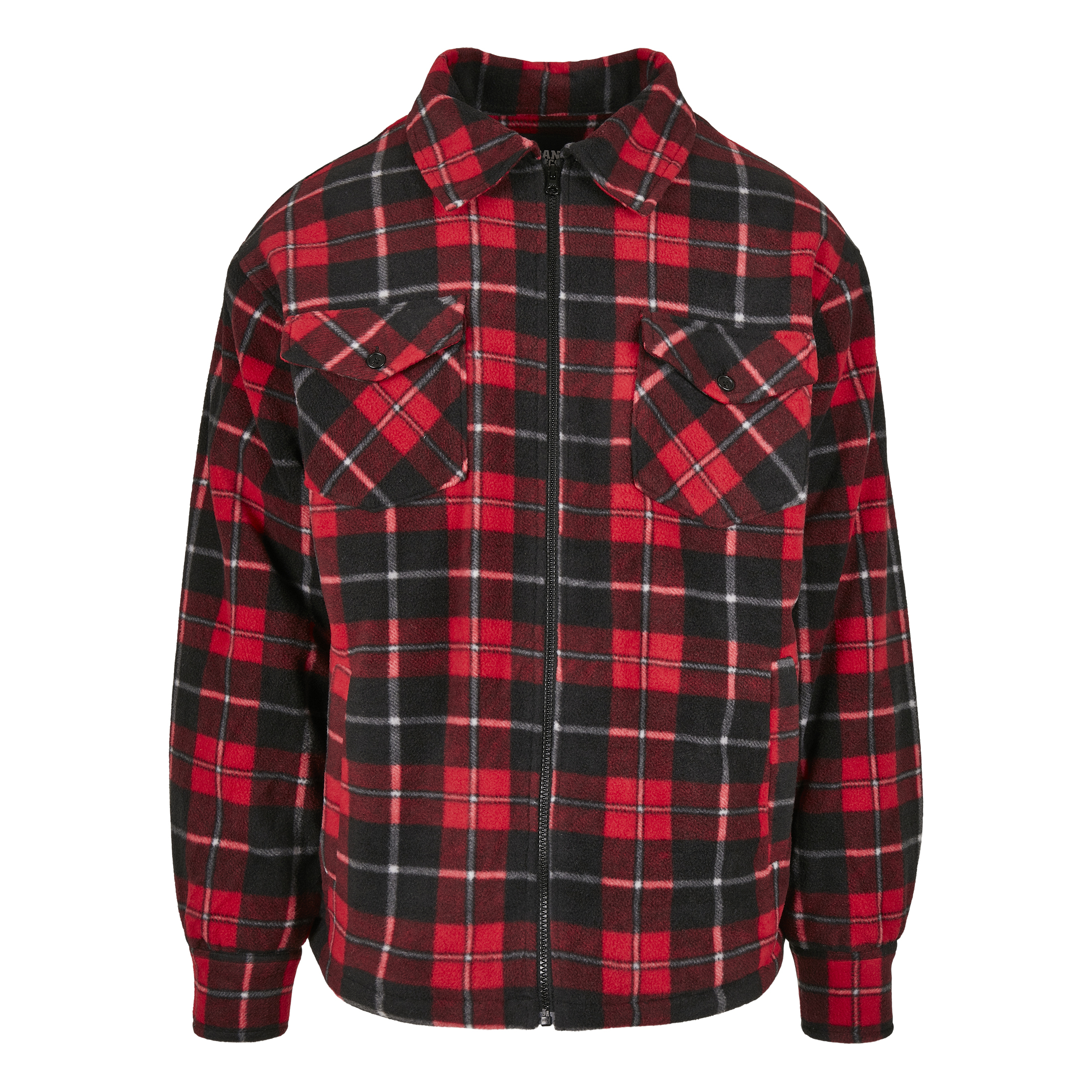 4053838676691 - Plaid Teddy Lined Shirt Jacket Übergangsjacke schwarz rot in S