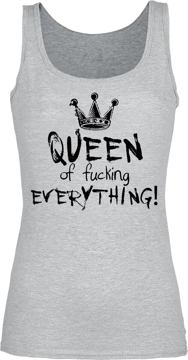 4053838987810 - Queen Of Fucking Everything Top grau meliert in S 4053838987810 - Queen Of Fucking Everything Top grau meliert in S