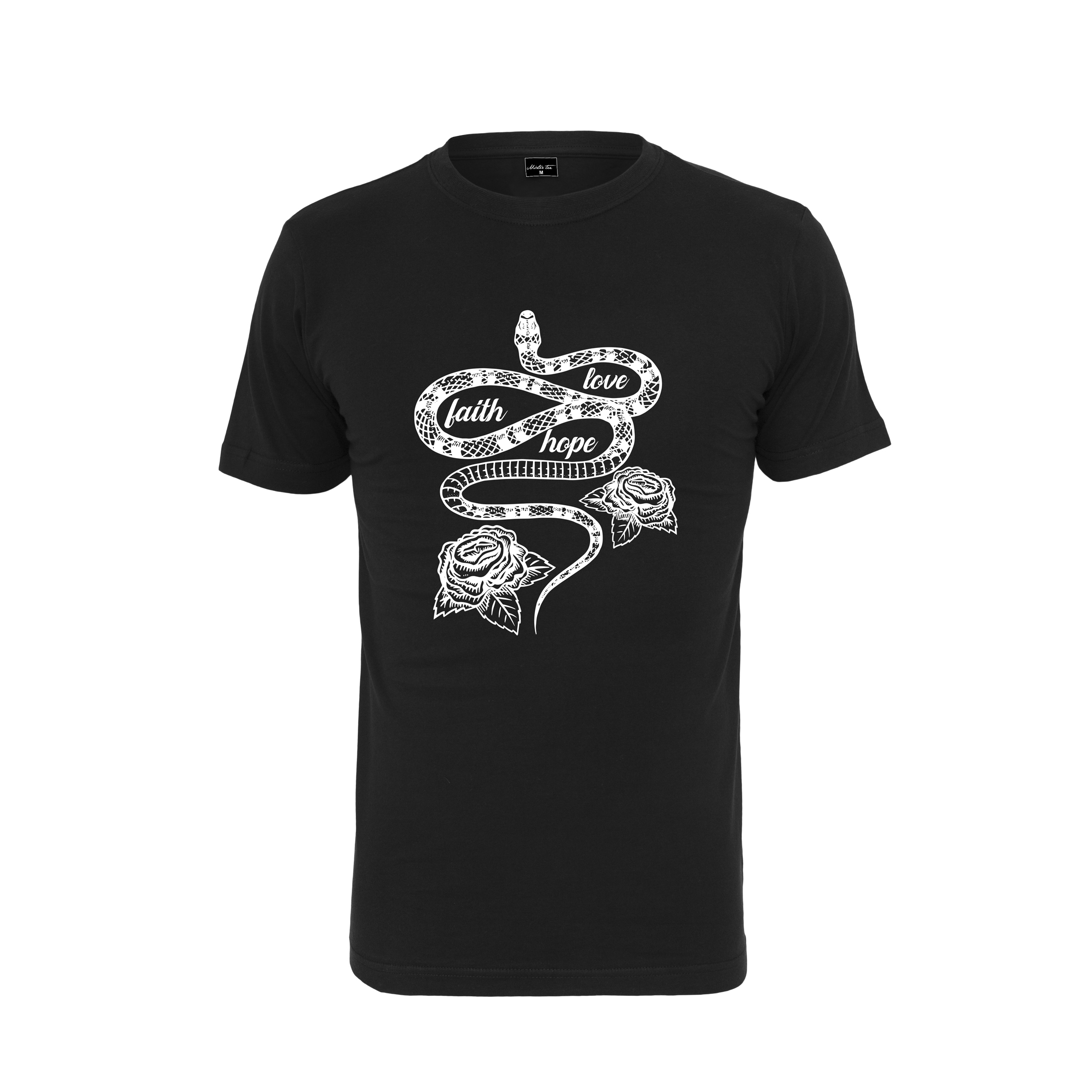 4053838990216 - T-Shirt Mister Tee Snake Love Faith Hope