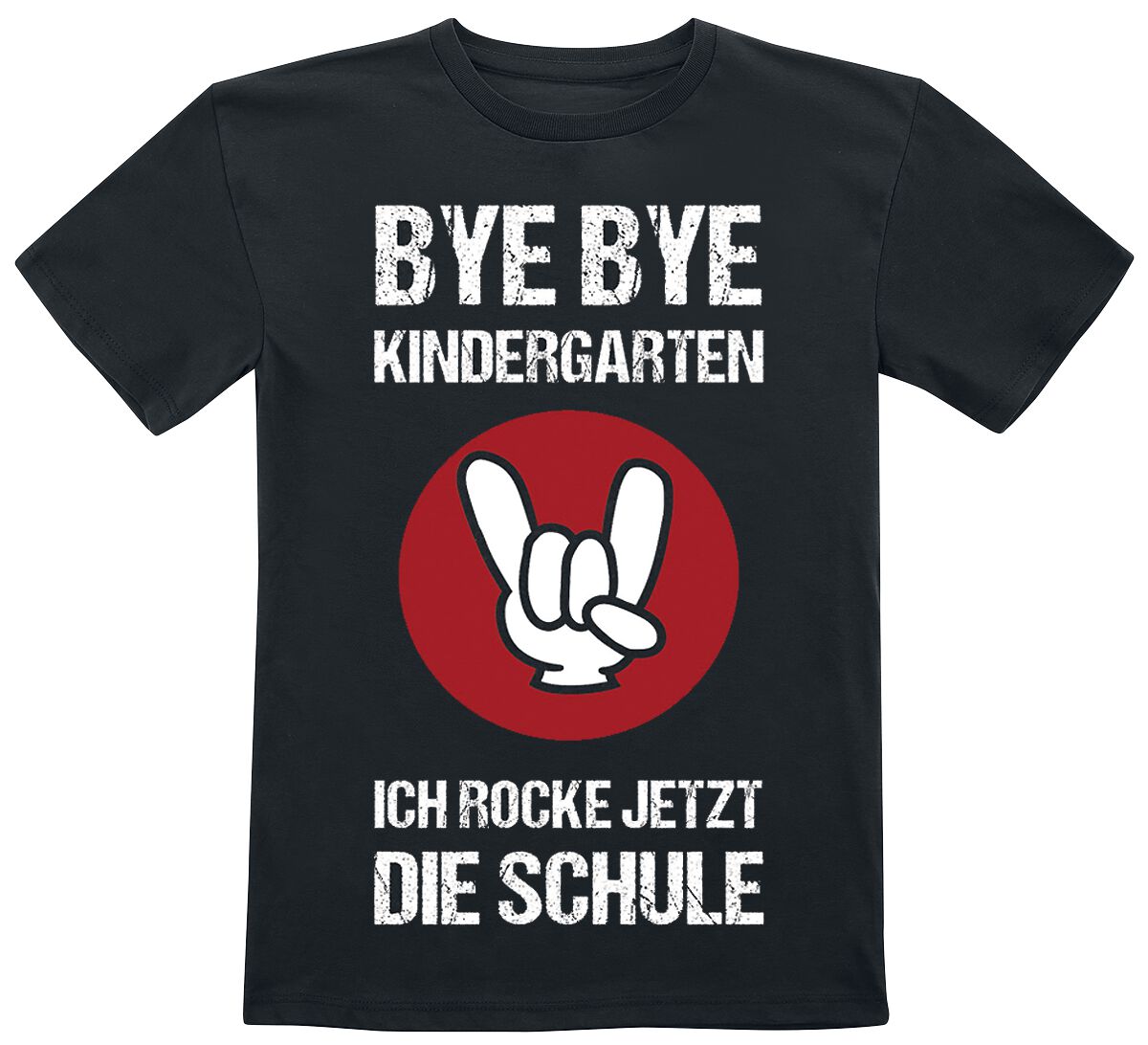 4053838995006 - Kids - Bye Bye Kindergarten T-Shirt schwarz in 104