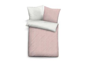 4053855274627 - Bettwäsche BIBERNA WITT-PBK-Bettwäsche-temporär Gr B L 155 cm x 220 cm 1 tlg Flanell B L 80 cm x 80 cm rosa (rosé grau) Flanell-Bettwäsche