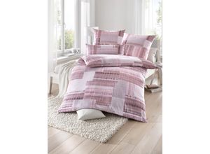 4053855295806 - Bettwäsche BIBERNA WITT-PBK-Bettwäsche-temporär Gr B L 135 cm x 200 cm 3 tlg Seersucker B L 80 cm x 80 cm rosa (rosé)