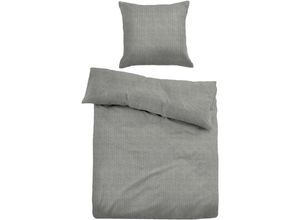 4053855352691 - Melange Flanell-Bettwäsche 0849915-844 Größe 135x200 cm 80x80 cm grey - Tom Tailor