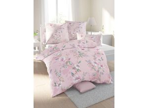 4053855377717 - Bettwäsche BIBERNA WITT-PBK-Bettwäsche-temporär Gr B L 155 cm x 200 cm 2 tlg Renforcé B L 80 cm x 80 cm rosa (altrosé bedruckt) Renforcé-Bettwäsche