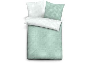 4053855456436 - Bettwäsche BIBERNA WITT-PBK-Bettwäsche-temporär Gr B L 135 cm x 200 cm 1 tlg Mako-Satin B L 80 cm x 80 cm grün (mint) Mako-Satin-Bettwäsche