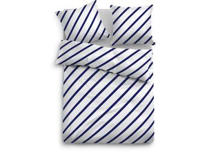 4053855474249 - Bettwäsche TOM TAILOR HOME Simple Action Gr B L 135 cm x 200 cm (1 St) B L 80 cm x 80 cm (1 St) Satin blau (indigo blue) Satin-Bettwäsche pflegeleichte Satin Qualität aus 100 % Baumwolle