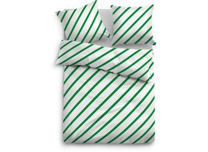 4053855474324 - Bettwäsche TOM TAILOR HOME Simple Action Gr B L 155 cm x 220 cm (1 St) B L 80 cm x 80 cm (1 St) Satin grün (summergreen) Satin-Bettwäsche