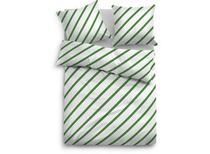 4053855474331 - Bettwäsche TOM TAILOR HOME Simple Action Gr B L 200 cm x 200 cm (1 St) B L 80 cm x 80 cm & 80 cm x 80 cm (2 St) Satin grün (summergreen) Satin-Bettwäsche pflegeleichte Satin Qualität aus 100 % Baumwolle