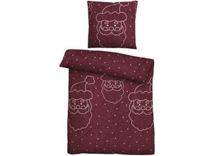 4053855487874 - Melange Flanell-Wendebettwäsche Nikolaus Größe 135x200 cm - Biberna