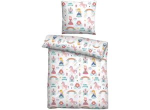 4053855489441 - Feinbiber Bettwäsche Little Princess Größe 135x200 cm 80x80 cm - Biberna