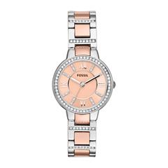 4053858091511 - Quarzuhr FOSSIL VIRGINIA ES3405 Armbanduhren rosegold (silberfarben roségoldfarben) Damen Armbanduhr Damenuhr Edelstahlarmband