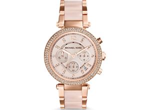 4053858190078 - Chronograph MICHAEL KORS PARKER MK5896 Armbanduhren rosegold (roségoldfarben) Damen Quarzuhren Quarzuhr Armbanduhr Damenuhr Stoppfunktion Datum analog