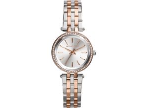 4053858285408 - Quarzuhr MICHAEL KORS PETITE DARCI MK3298 Armbanduhren silberfarben (silberfarben roségoldfarben) Damen Quarzuhren Armbanduhr Damenuhr analog