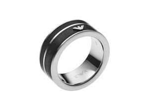 4053858470873 - Fingerring EMPORIO ARMANI EGS2032040 Fingerringe Gr 20 Edelstahl 10 mm schwarz (edelstahlfarben schwarz) Damen Fingerringe