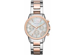 4053858632349 - Chronograph ARMANI EXCHANGE AX4331 Armbanduhren goldfarben (silberfarben roségoldfarben) Damen Quarzuhren Quarzuhr Armbanduhr Damenuhr Stoppfunktion 1224-Std-Anzeige