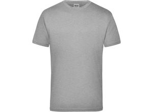 4053901957559 - James & Nicholson Workwear T-Shirt Herren JN800 Gr 5XL grey-heather